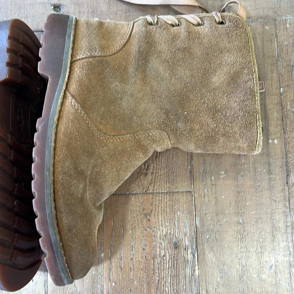 Ugg Corine chestnut suede tie back winter boots